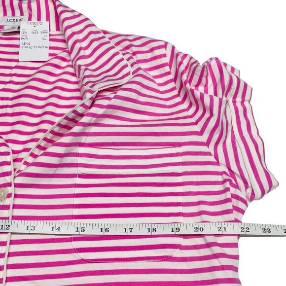 J Crew Pink and White Striped Sleep Shirt N0423 - Picture 4 of 7